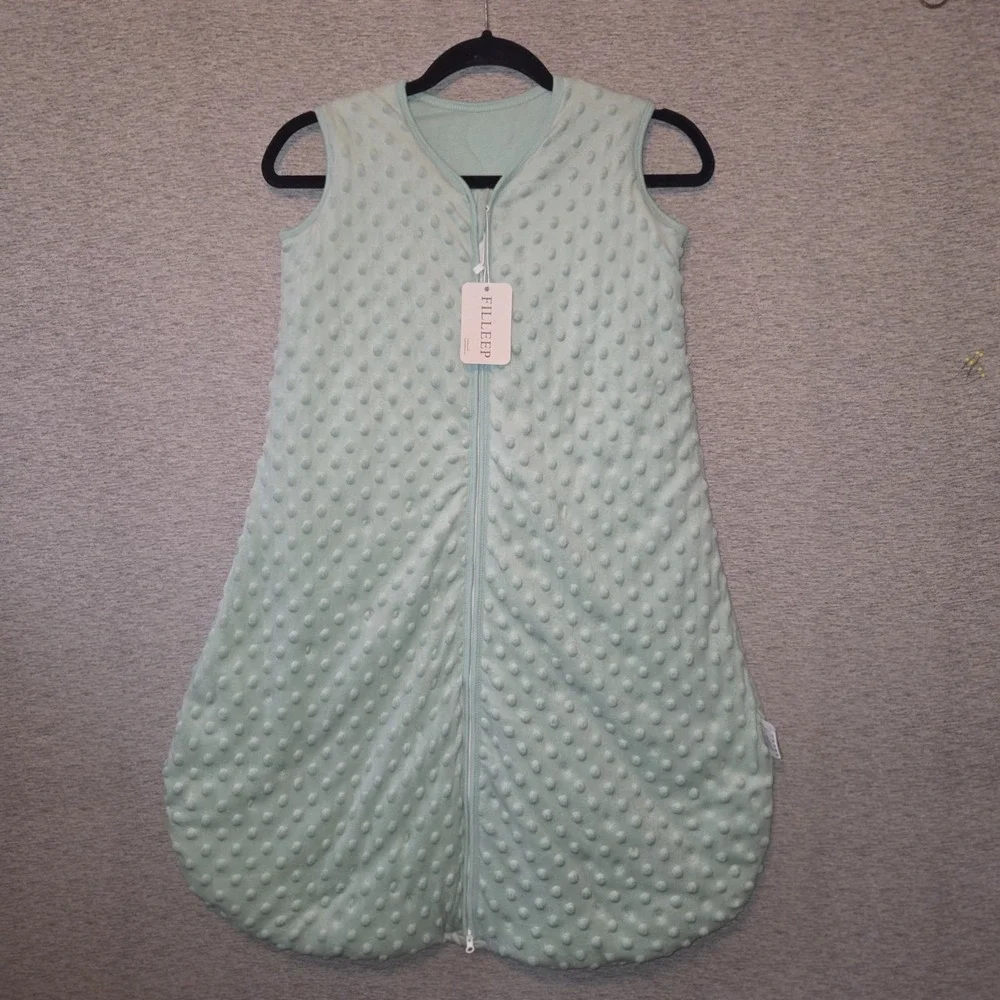 FILLEEP Fleece Baby Sleep Sack 18-24 Months Plush Dots‎ Baby Wear 2 Way Zipper